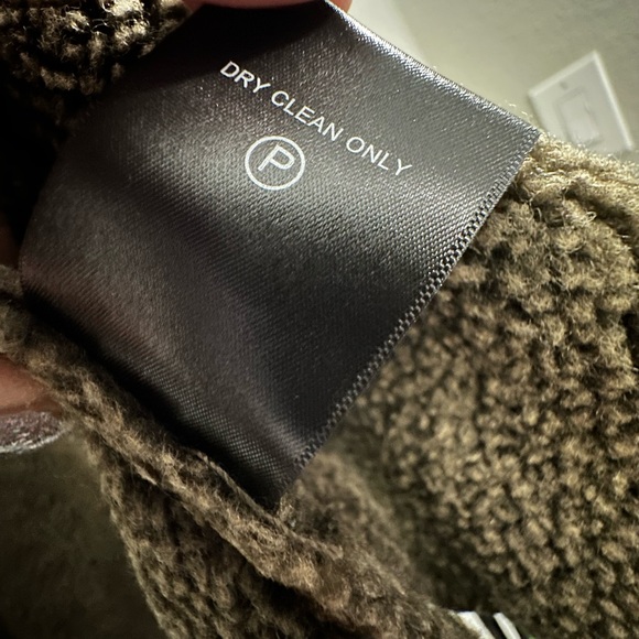 Sam Edelman Women's Sydney Hooded Faux Shearling Dark Olive Jacket size L - Picture 10 of 16